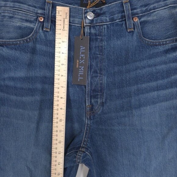 NWT ALEX MILL Women's CARLA Jeans 33 Straight Vintage Dark Indigo USA🇺🇸MADE - Picture 7 of 16